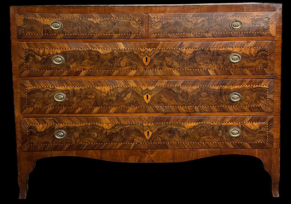 Louis XVI Inlaid Chest Of Drawers-photo-4