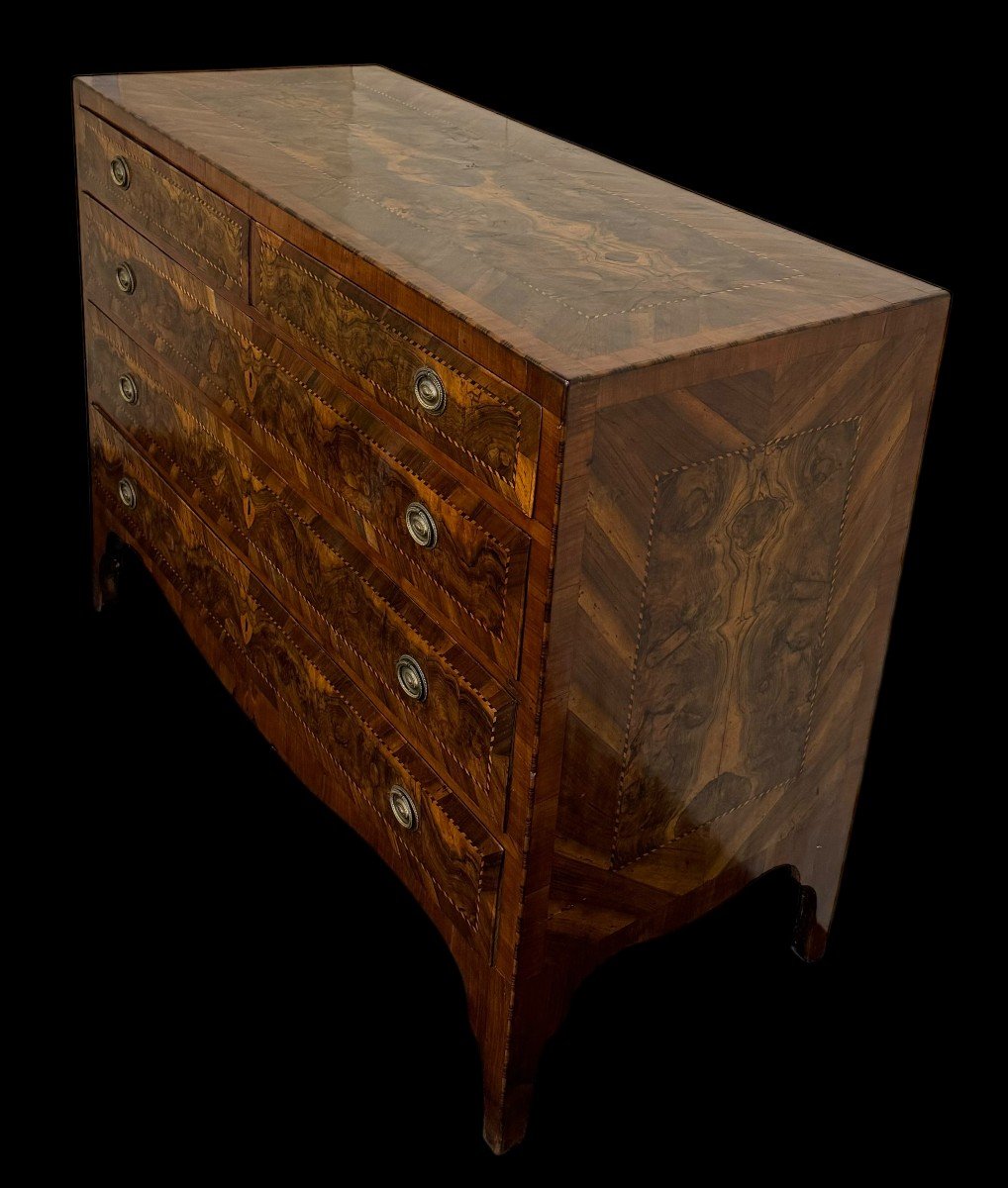 Louis XVI Inlaid Chest Of Drawers-photo-2