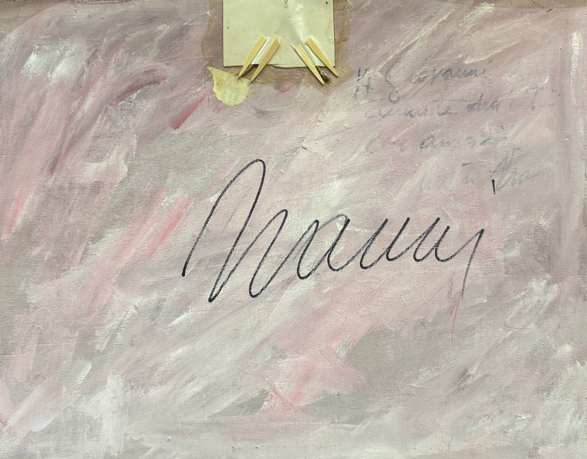 Mario Nanni - Peinture Sur Matériel De Table, Abstraite, Informelle.-photo-2