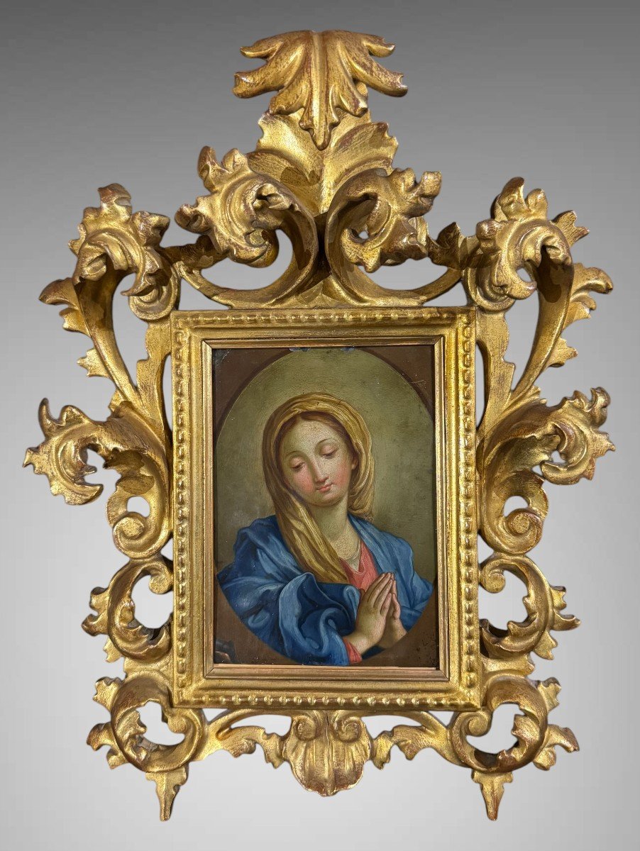 Madonna In Prayer – Oil Painting On Copper