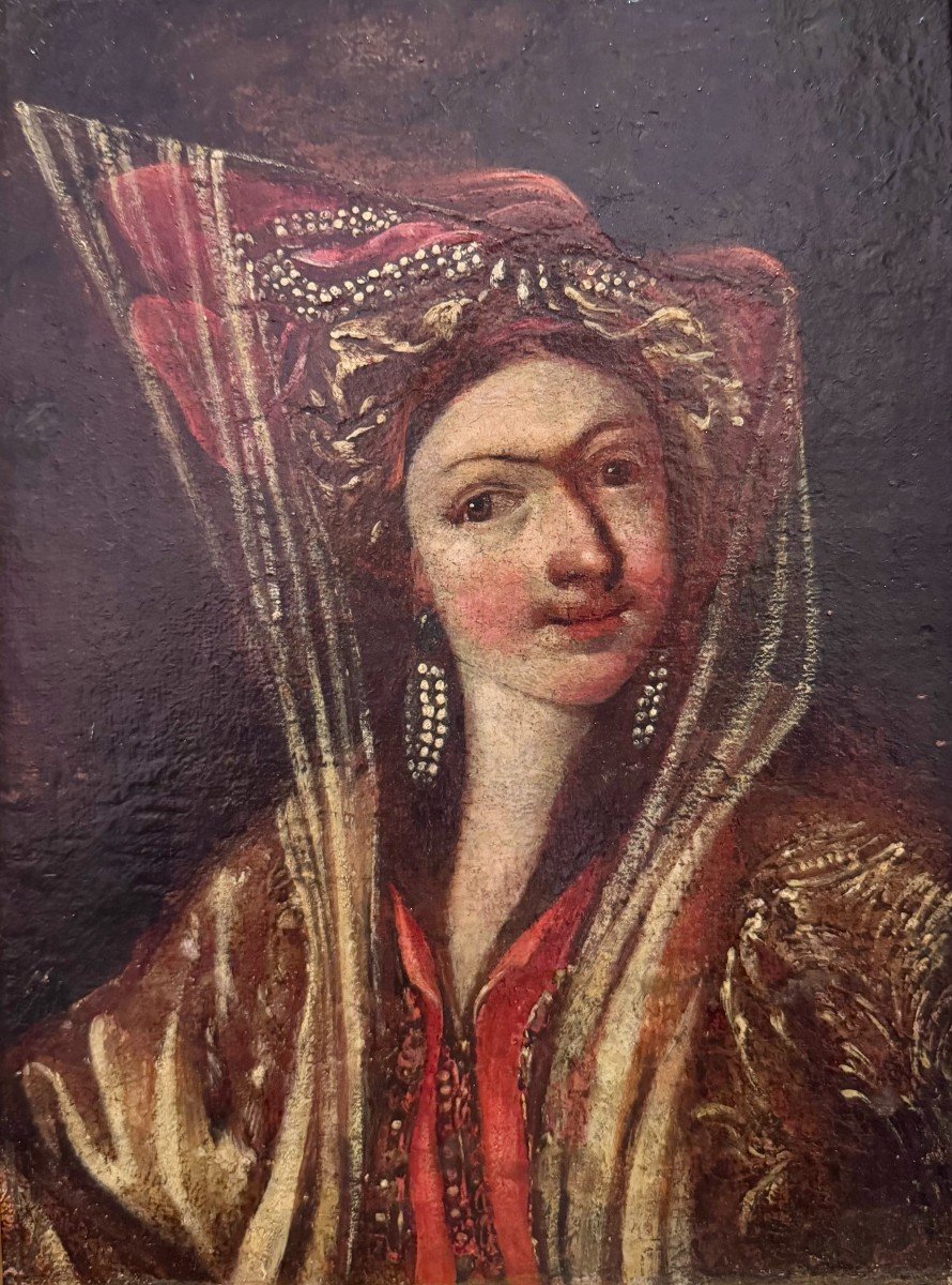 Roxelana, Oil Painting On Canvas 17th Century-photo-2