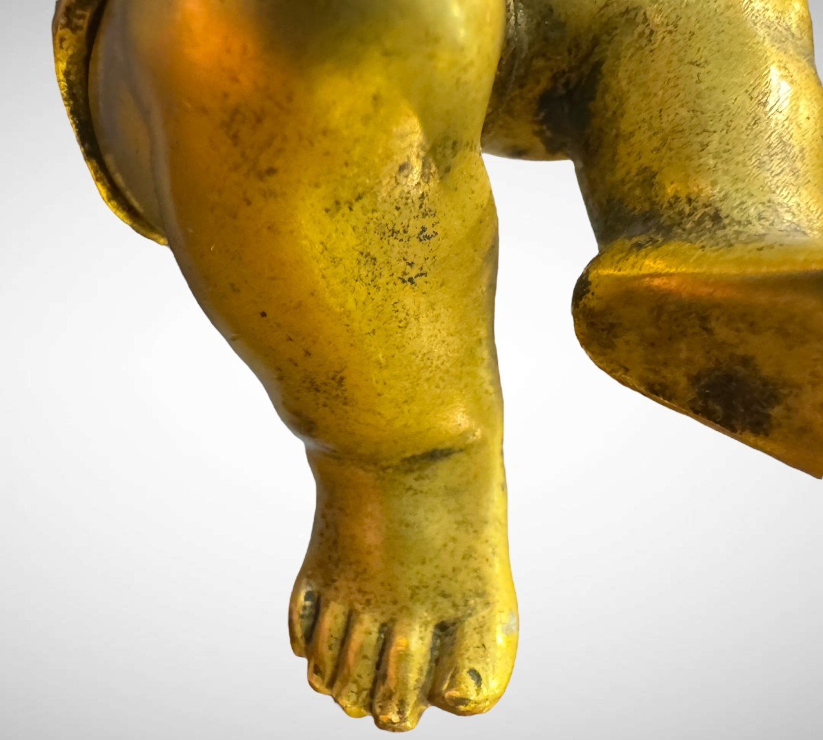 Young Drunken Bacchus - Gilt Bronze Sculpture-photo-3