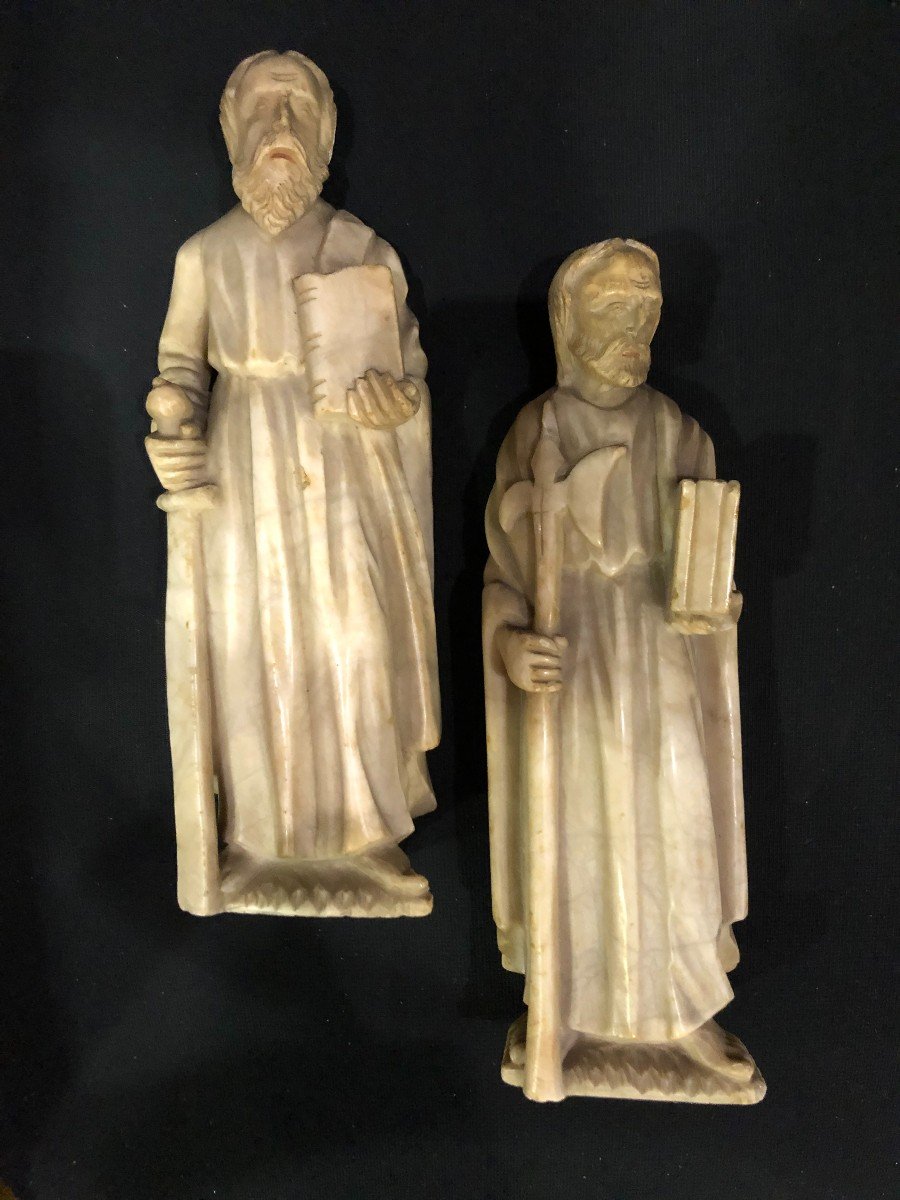 S. Paolo And S. Mattia - Marble Statues From The End Of The Sixteenth Century