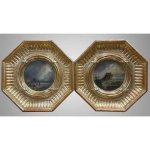 Pair Of Sea Landscapes - Early 19th Century