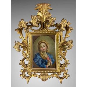 Madonna In Prayer – Oil Painting On Copper