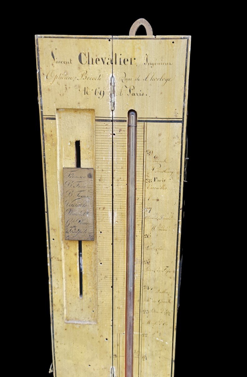 Barometer  "vincent Chevalier A Paris".paris,first Half XIXth Century.-photo-2