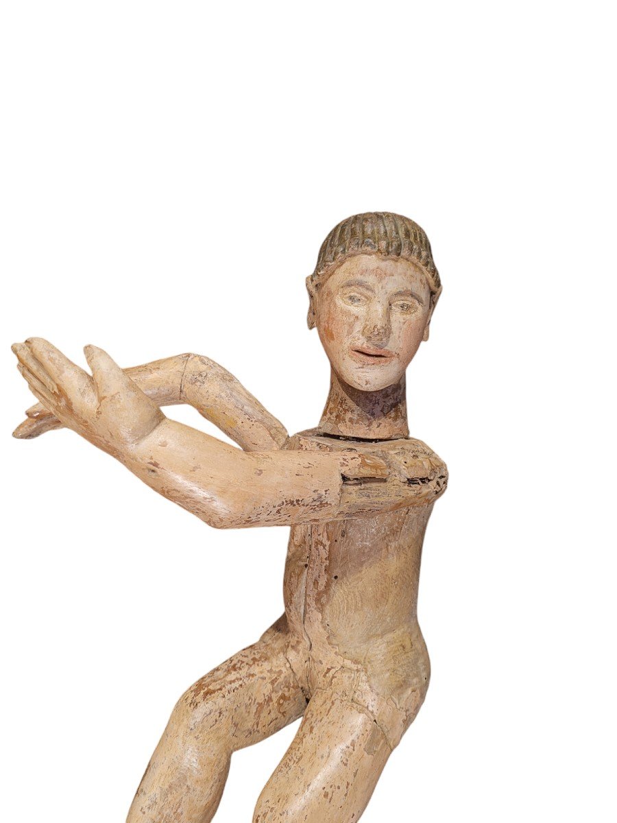 Mannequin Depicting A Child In Carved And Painted Wood. Italy ,xvii Century-photo-3