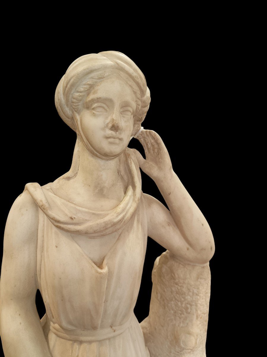 Sculpture In White Marble Representing Rachele.italy,neoclassical-period.-photo-1