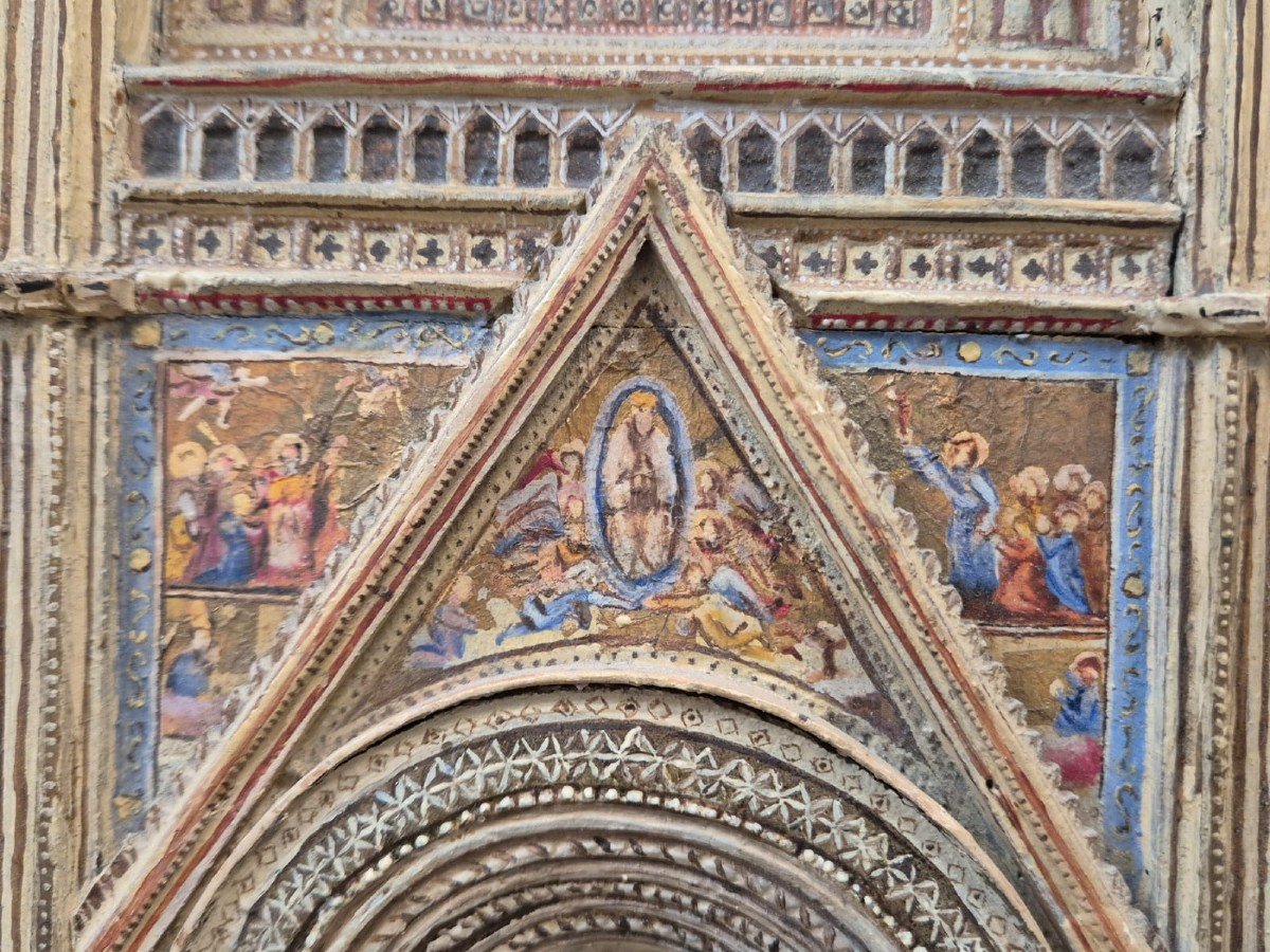 Model Of The Facade Of The Orvieto Cathedral.italy,early 20th Century.-photo-4