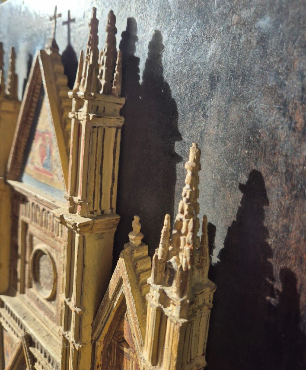 Model Of The Facade Of The Orvieto Cathedral.italy,early 20th Century.-photo-6