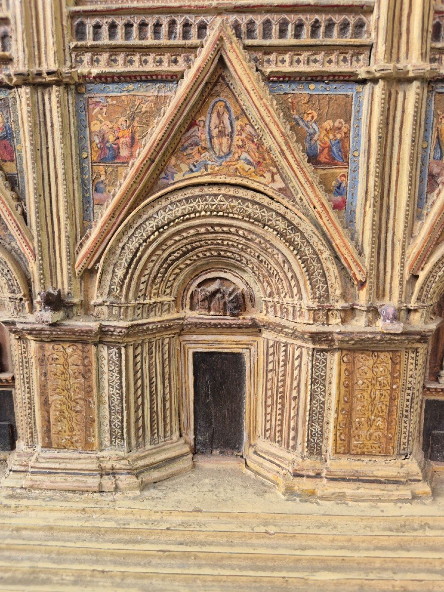 Model Of The Facade Of The Orvieto Cathedral.italy,early 20th Century.-photo-7