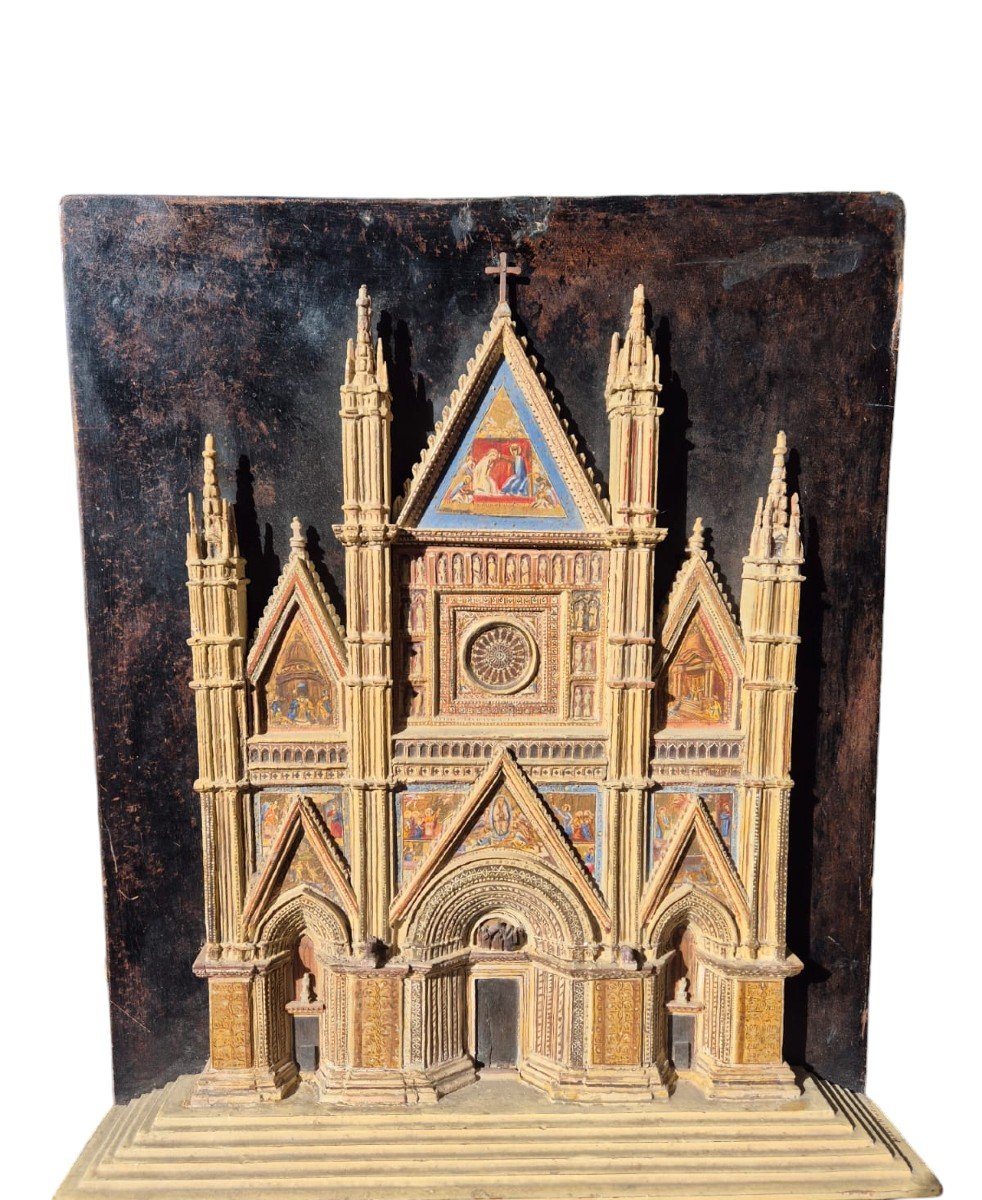 Model Of The Facade Of The Orvieto Cathedral.italy,early 20th Century.