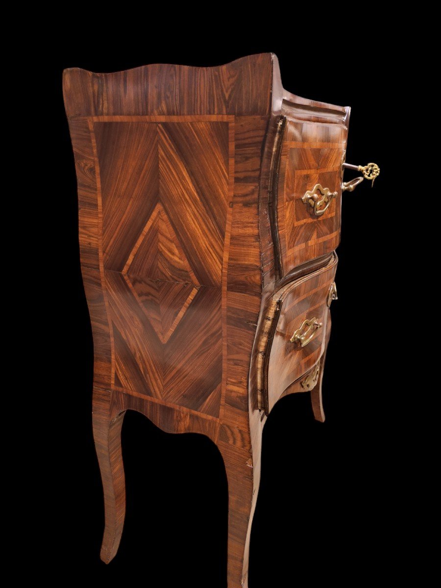 Veneered Bedside Table.sicily,early 18th Century.-photo-2