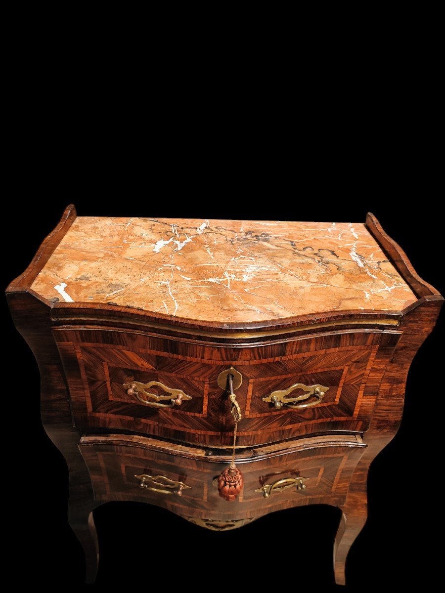 Veneered Bedside Table.sicily,early 18th Century.-photo-3