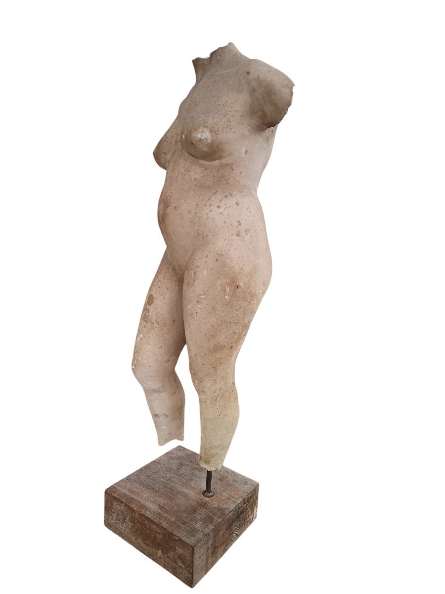 Sculpture En Plâtre d'Un Nude Féminin. Otello Montaguti (1921-2005).-photo-3