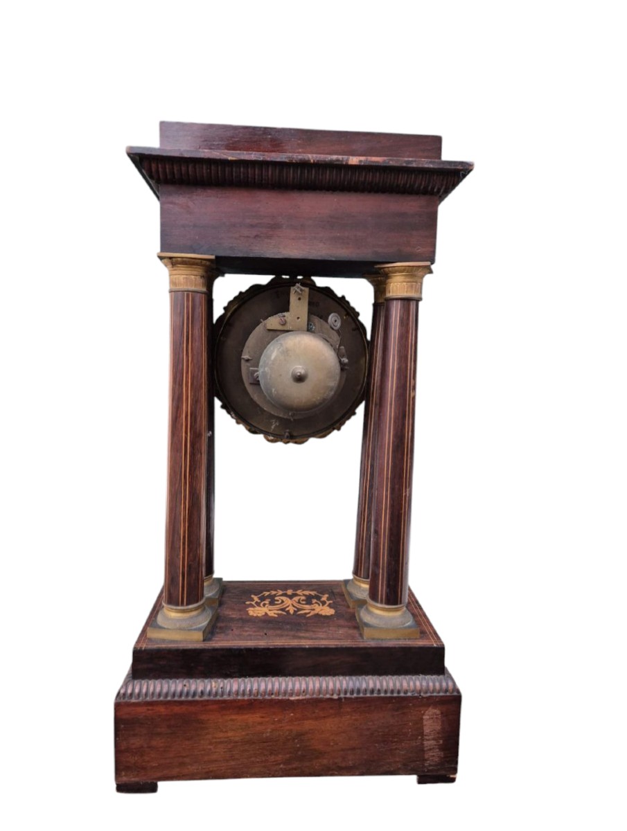 Clock In Wood And Gilded Bronze.charles X Period.-photo-3