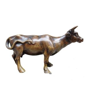 Bronze Sculpture Depicting A Cow. Italy,early XIXth Century.