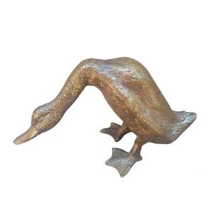 Bronze Sculpture Depicting A Goose. Italy ,late 19th Century.