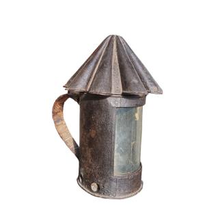 Iron Candle Lantern For Walking. Venice , 18th Century.