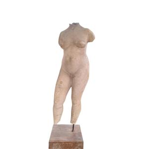 Sculpture En Plâtre d'Un Nude Féminin. Otello Montaguti (1921-2005).