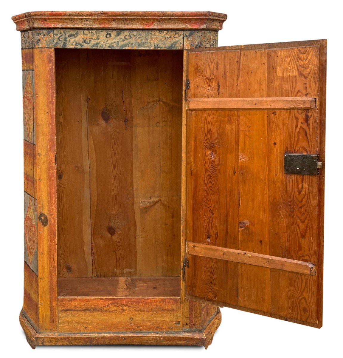 Armoire Peinte Florale Alpine 1834  -photo-2