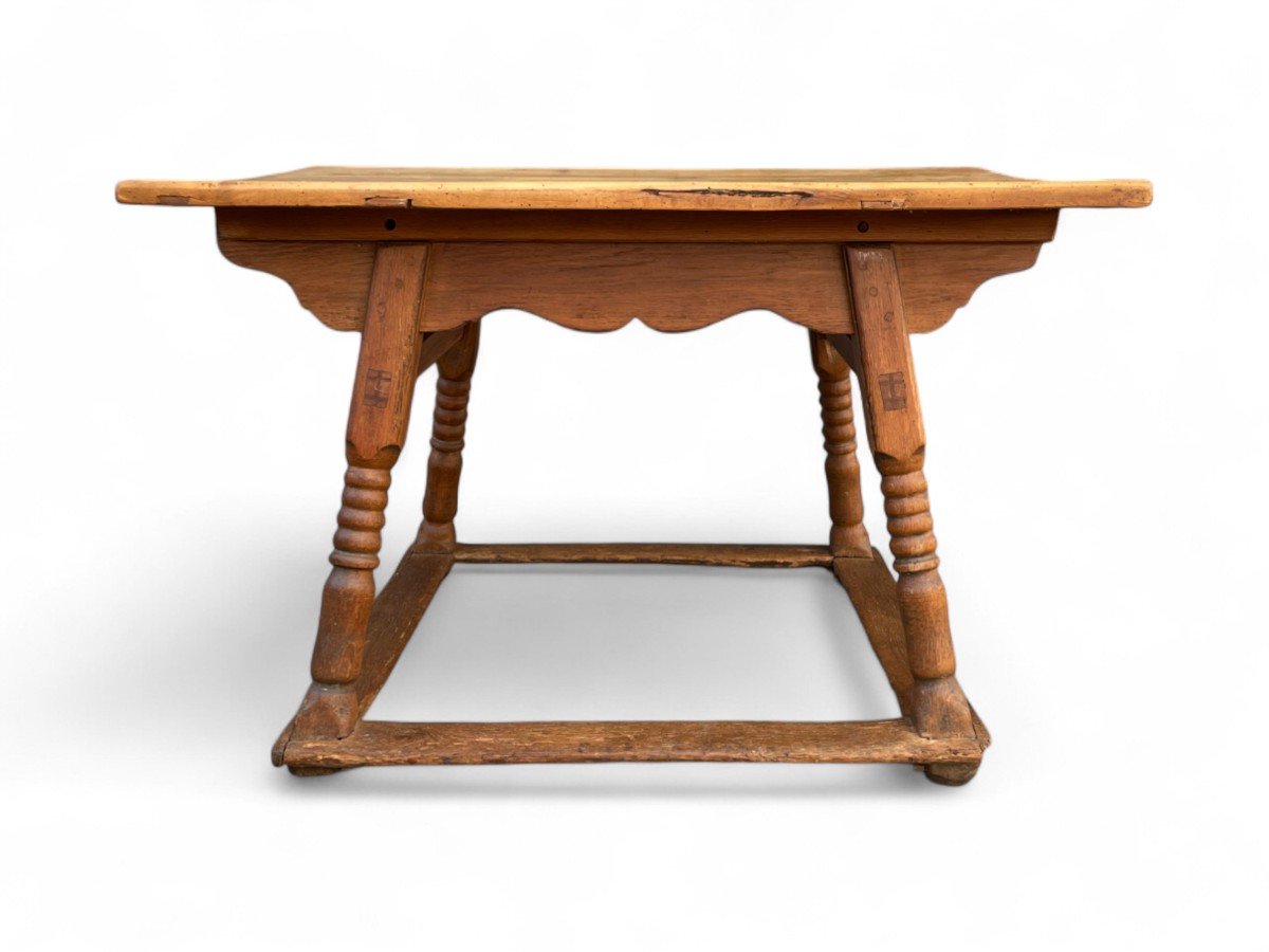 Antique Oak And Maple Table  -photo-1