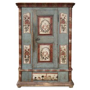 Blue Painted Cabinet Circa 1810 