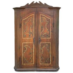 Armoire Alpine Peinte – Allgäu XVIIIe Siècle  