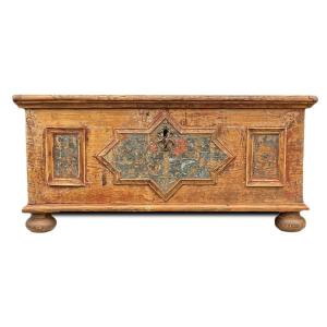 18th Century Alpine Painted Chest  