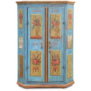 Armoire Alpine Ancienne Bleue Datée De 1829  