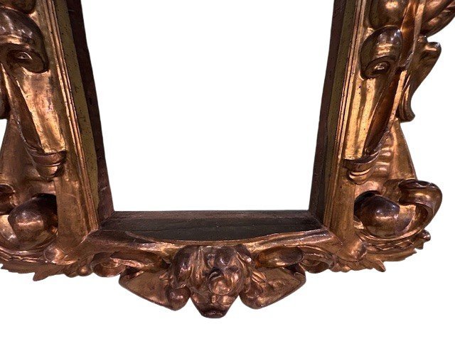 Roman Frame In Carved And Gilded Wood-photo-2