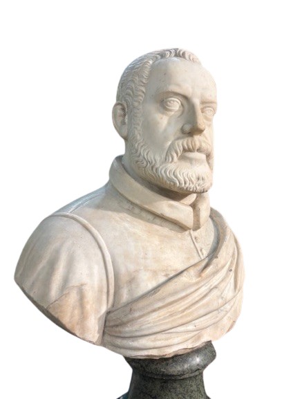 Carrara White Marble Bust By Cosimo I° Dè Medici-photo-3