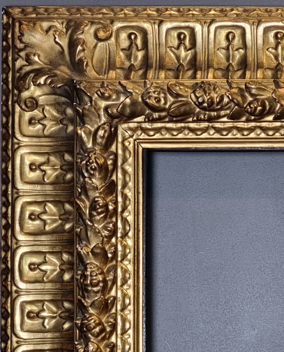 18th-century Italian Frame In Carved Limewood-photo-2