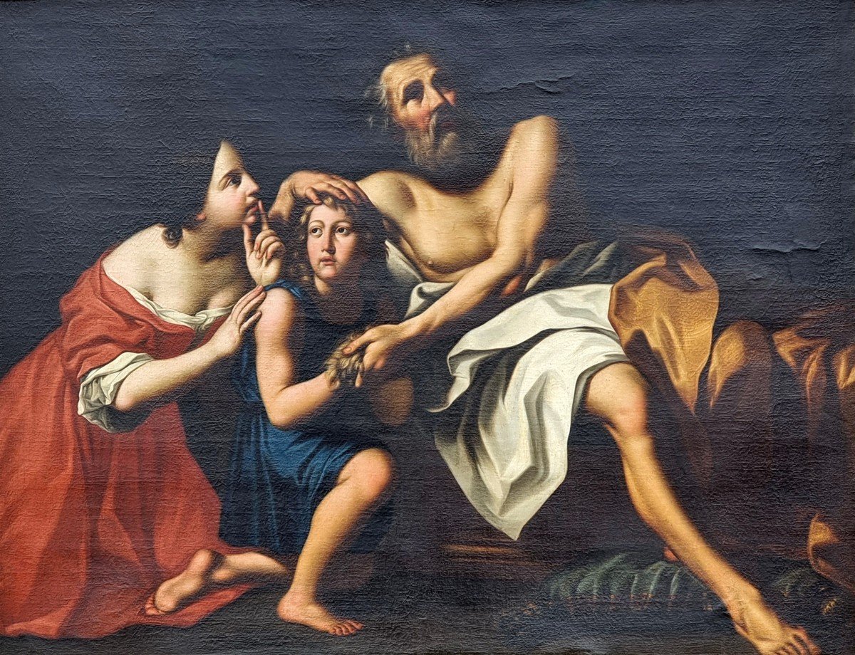 18th-century Painting: Isaac Blesses Jacob-photo-1