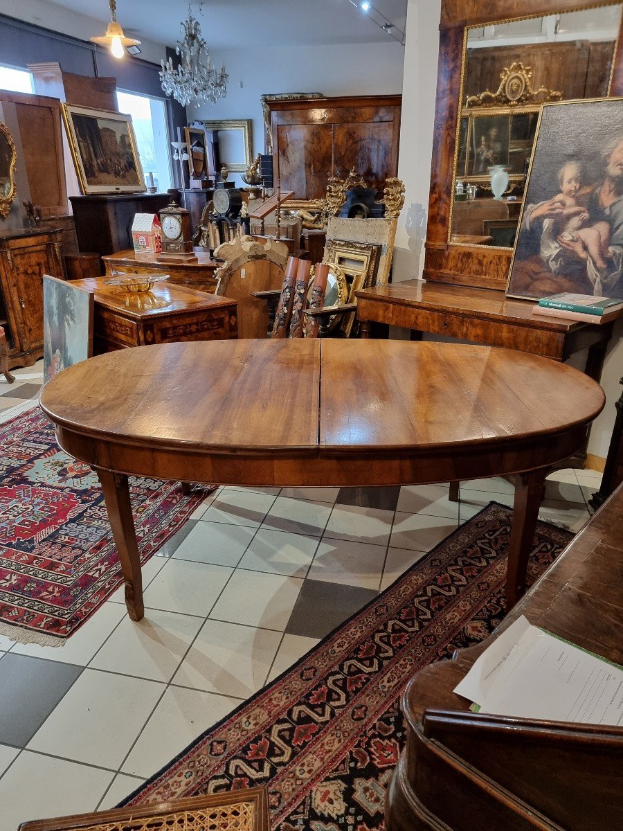 Oval Walnut Extendable Table From Veneto-photo-3