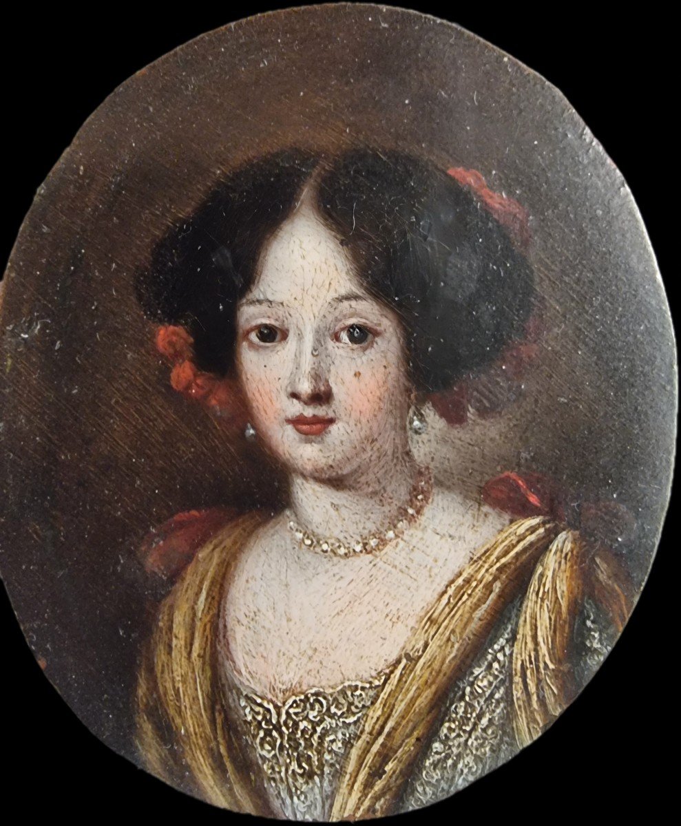 Portrait Of A Young Girl With An Emilian Frame From The 18th Century-photo-3