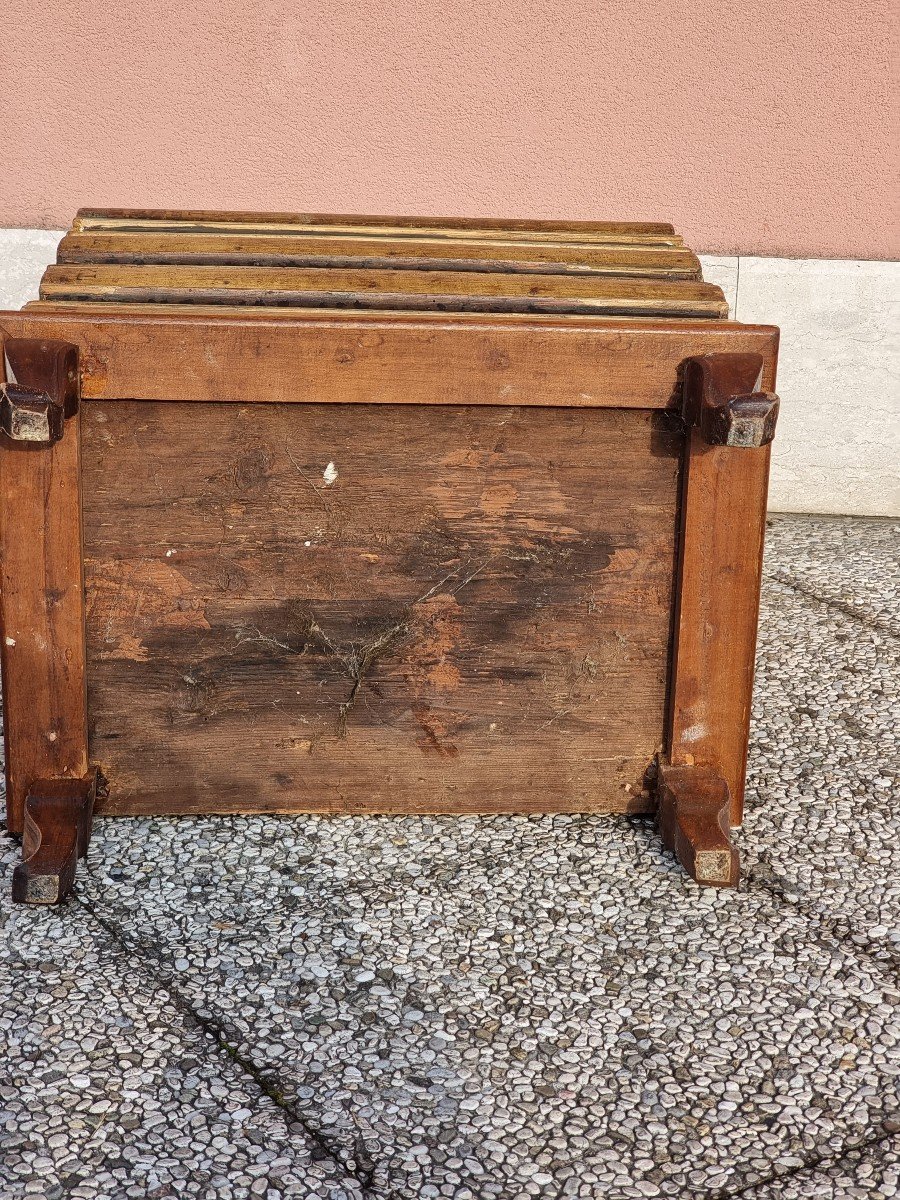 Petite Malle-banc En Bois En Forme De Livres-photo-1