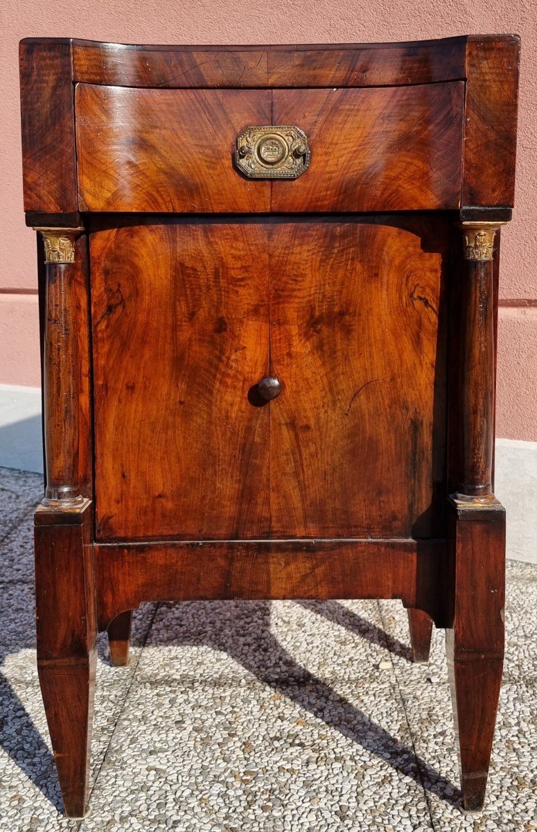 Empire-style Cabinet With Solid Walnut Columns-photo-1