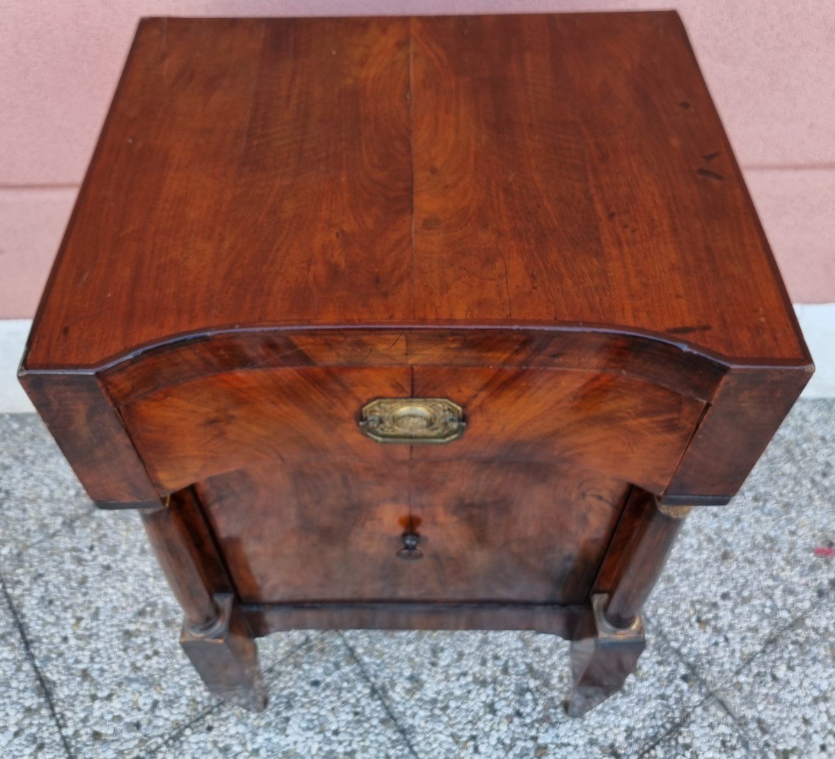 Empire-style Cabinet With Solid Walnut Columns-photo-3