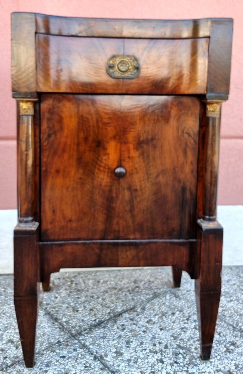 Empire-style Cabinet With Solid Walnut Columns-photo-4