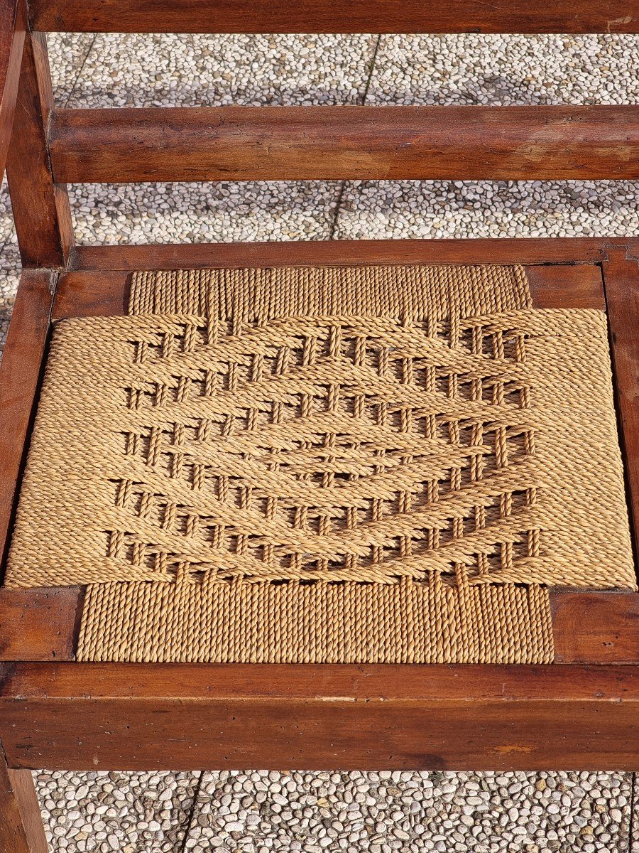 19th-century Venetian Walnut Bench-photo-4