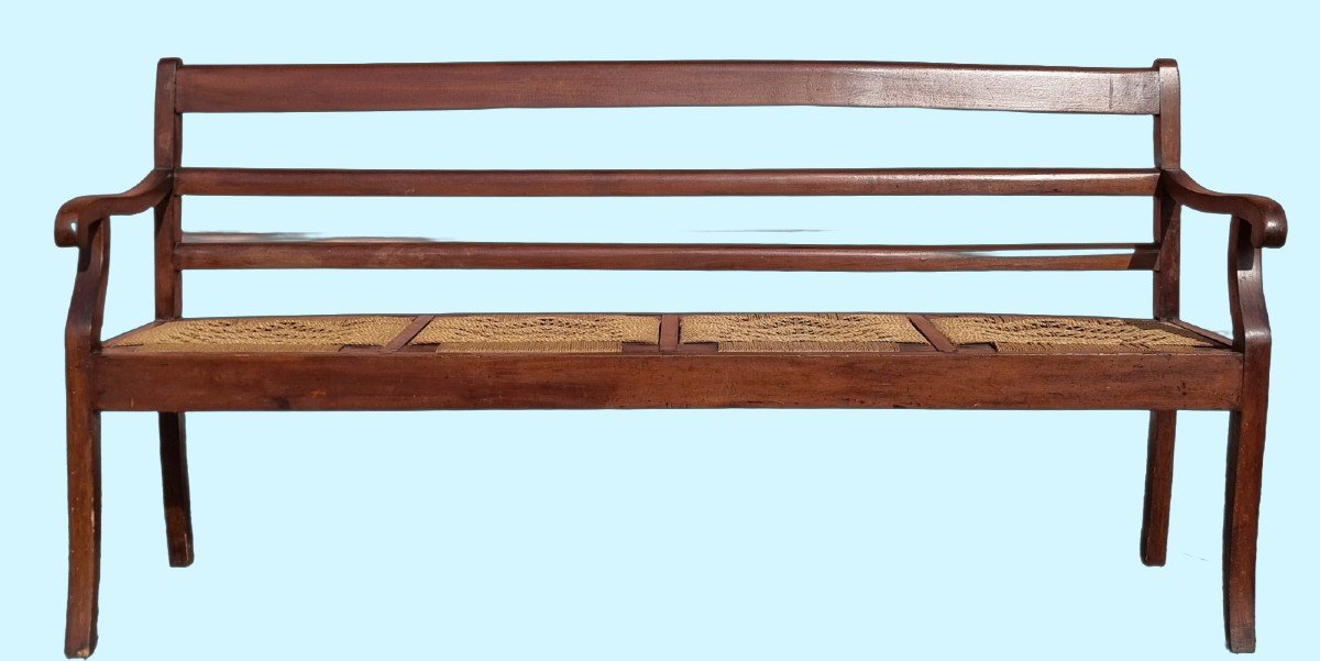 19th-century Venetian Walnut Bench