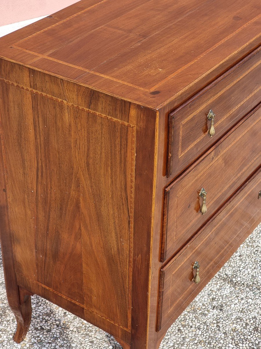 Early 19th-century Vicentine Walnut Chest Of Drawers-photo-4