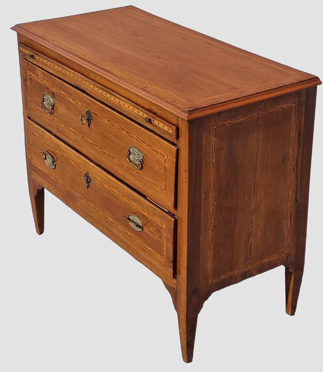 Early 19th-century Venetian Walnut Chest Of Drawers-photo-2