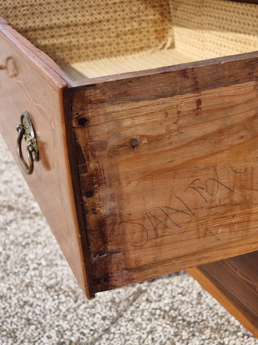 Early 19th-century Venetian Walnut Chest Of Drawers-photo-7