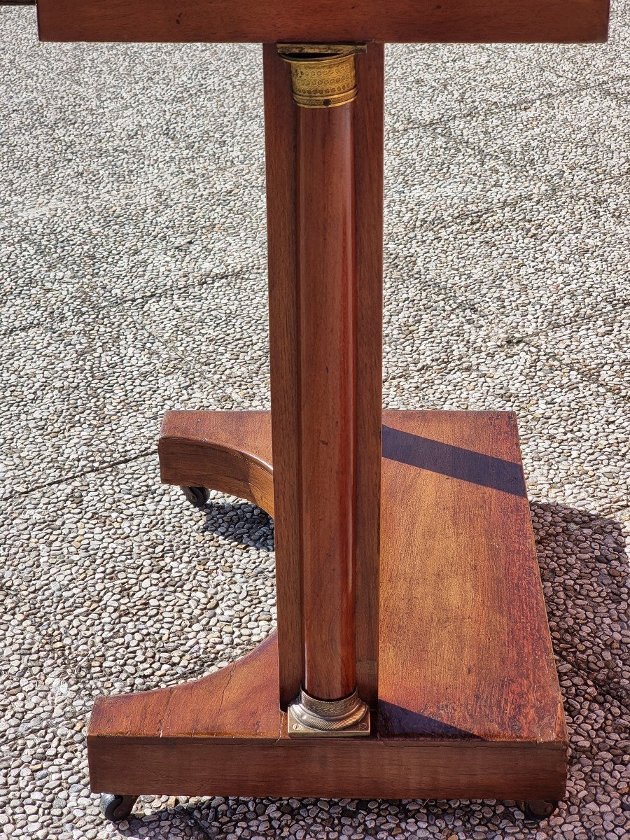 Empire-style Console Table Veneered In Mahogany-photo-1