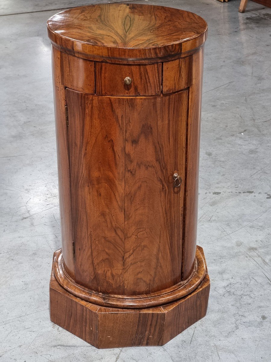 Walnut Column From The Early 19th Century-photo-1