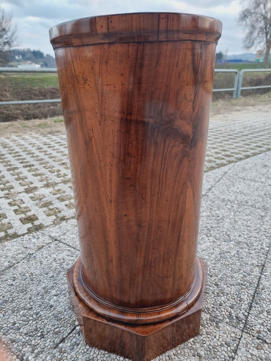 Walnut Column From The Early 19th Century-photo-3