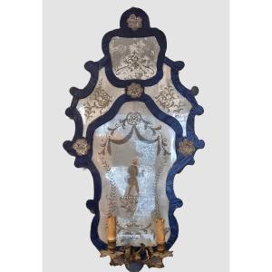 Venetian Mirror In Colored Glass Paste