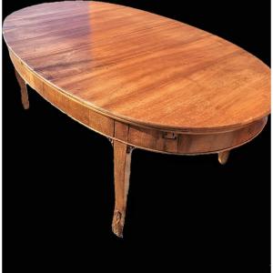 Oval Walnut Extendable Table From Veneto